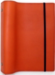 Tangerine Leather 7-Ring Binder