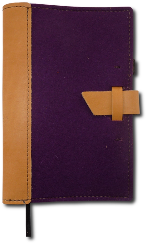 Plum Felt & Leather Cover - Buckle Closure - LIMITED ED - Click Image to Close