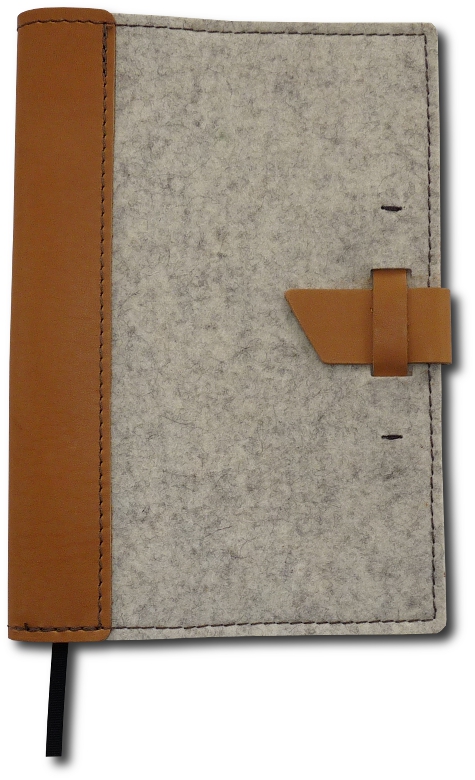 Sand Felt & Leather Cover - Buckle Closure - LIMITED ED - Click Image to Close